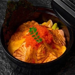 ด้งปลาแซลมอนเผาไฟ