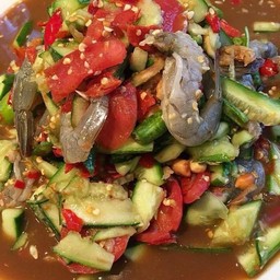 ตำแตงกุ้งสด