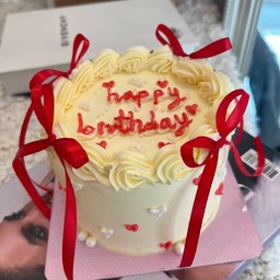 โบว์แดงหัวใจขาวแดง 0.5ปอนด์