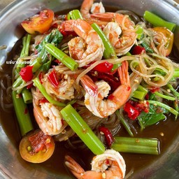 เส้นเล็กกุ้งสุก