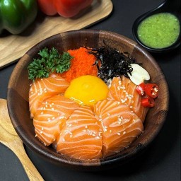 🍱🍣 แซลมอนดอง กุ้งดอง ข้าวญี่ปุ่น ซีฟู๊ด ข้าวด้ง ข้าวหน้าแซลม่อน