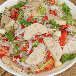 ยำวุ้นเส้นหมูยอ ( ไม่มีปลาร้านะคะ )