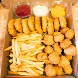 Set 1  เฟรนช์ฟราย, นักเก็ตไก่, ไก่ป๊อบ