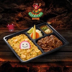 S26 GON BOX ข้าวกระเทียมเนื้อออสซี่หม่าล่า