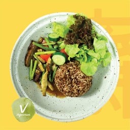 ข้าวพริกไทยดำเนื้อบดจากพืช