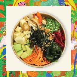 ข้าวโบล์วหน้าเต้าหู้ออร์แกนิคและเห็ด