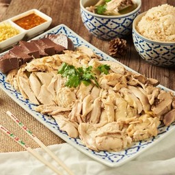 ไก่สับจานใหญ่สำหรับ4-5 ท่าน พร้อมข้าวมัน 6ถ้วย