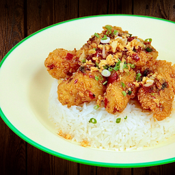 ข้าวปลาดอลลี่ทอดคั่วพริกเกลือ(DR)