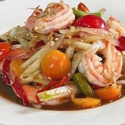 ตำปูปลาร้ากุ้งลวก