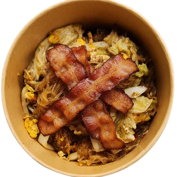 สุกี้ผัดแห้งเบคอน สูตรเต้าหู้ยี้จากเมืองจีน