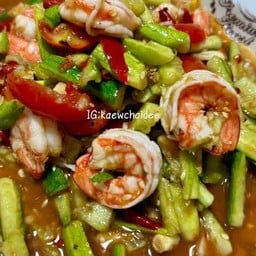 ตำแตงกุ้งลวก (ปูปลาร้า)