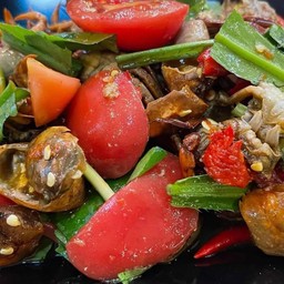 ตำเกาเหลาปูนานึ่ง