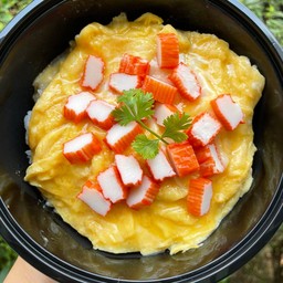 ข้าวไข่ข้นเต็มคำ (น้ำชง&ปังปิ้ง)