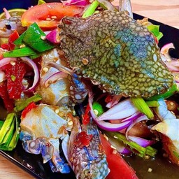 ยำปูม้าสด(ปลาร้า)