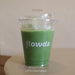 มัจฉะลาเต้ชงด้วยนม (ไม่ผสมน้ำ)