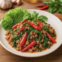 (กับข้าว) ผัดกระเพรา