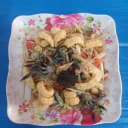 ตำปูปลาร้าแค็ปหมู