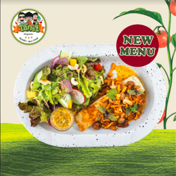 ปลากะพงย่างพล่าเห็ดสมุนไพร