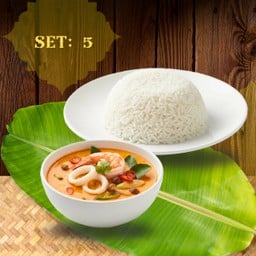 SET 5 ต้มยำทะเลน้ำข้น  (M)+ข้าวสวย