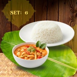 SET 6 ต้มยำไก่น้ำข้น+ข้าวสวย