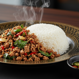 กะเพราหมูสับ