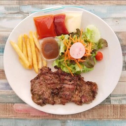 ชุดสเต็กหมู สันคอ ติดมัน