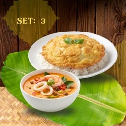 SET 3 ต้มยำทะเลน้ำข้น (M)+ ข้าวไข่เจียว