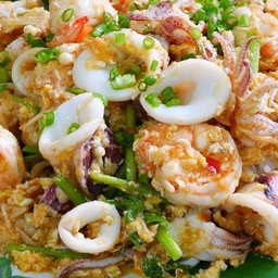 สุกี้แห้ง ทะเล