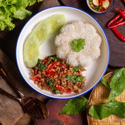 ข้าวราดกระเพราหมู