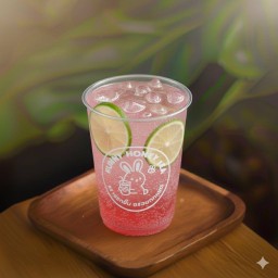 น้ำผึ้งมะนาวสดสตอเบอรี่โซดา