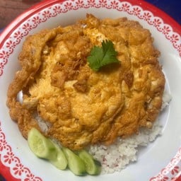 ไข่เจียวราดข้าว(ไม่ใส่ผัก)