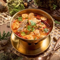 ต้มยำปลากระพงน้ำข้น