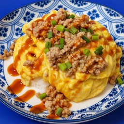 ข้าวไข่ข้นหมูลวนน้ำปลา