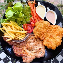 สเต็กฟิชแอนด์พอร์ค