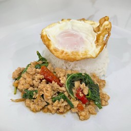 ข้าวกะเพราหมูสับ+ไข่ดาว