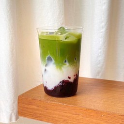 Matcha Oat Milk & Blueberry Jam