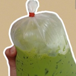 ชาเขียวน้ำตาล  ถุงกระดาษ