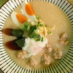 โจ๊กหมูรวมเครื่องในไข่3 อย่าง