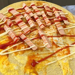 ไข่ ไส้กรอกหนังกร๊อบกรอบ