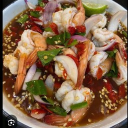 ยำกุ้งสุก(ปลาร้า)