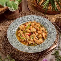 กุ้งแชบ๊วยผัดพริกขี้หนูสด