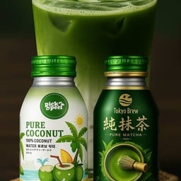 2 กระป๋องแช่เย็น Tokyo Brew ชาเขียว + 2 กระป๋อง พิคแอนด์พิล น้ำมะพร้าวธรรมชาติ 100% ขนาด 300 ml