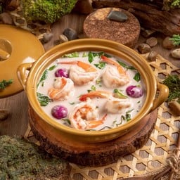 ต้มกะทิใบเหลียงกุ้งสด