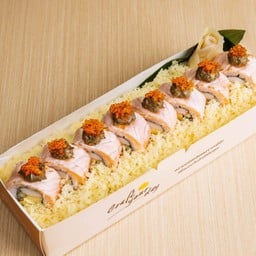 Salmon kani miso roll