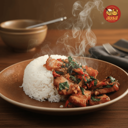 กะเพราหมูกรอบ - อิ่มสมใจ