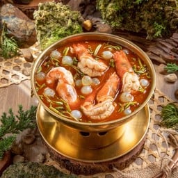 แกงส้มไข่ปลากุ้งสดหม้อไฟ