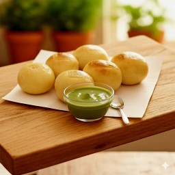 ปังลูกชิ้นจิ้มชาเขียว
