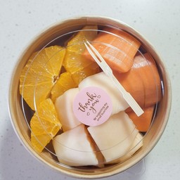 ส้ม เเคนตาลูป มะละกอสุก