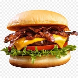 Cheese bacon chicken burger/ เบอร์เกอร์ไก่ชีสเบคอน