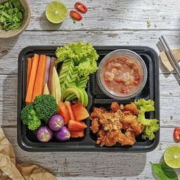 ชุดน้ำพริก หมูทอด